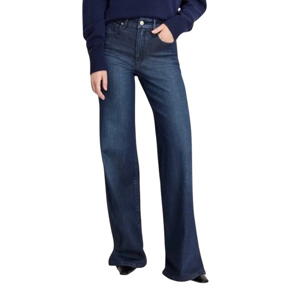 Good American Denim - Good American Good Waist Palazzo Soft Tech Jeans Pants Denim Indigo Size 8/29